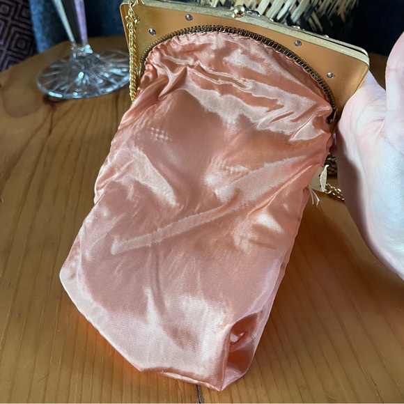 Vintage Whiting and Davis Face Flower Mesh Gold Purse Shoulder Bag Rare Chain - Picture 10 of 16